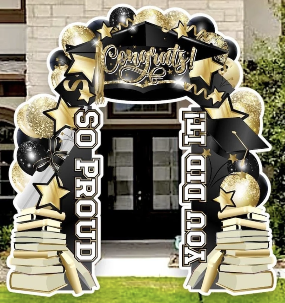 Professional graduation party backdrop arch